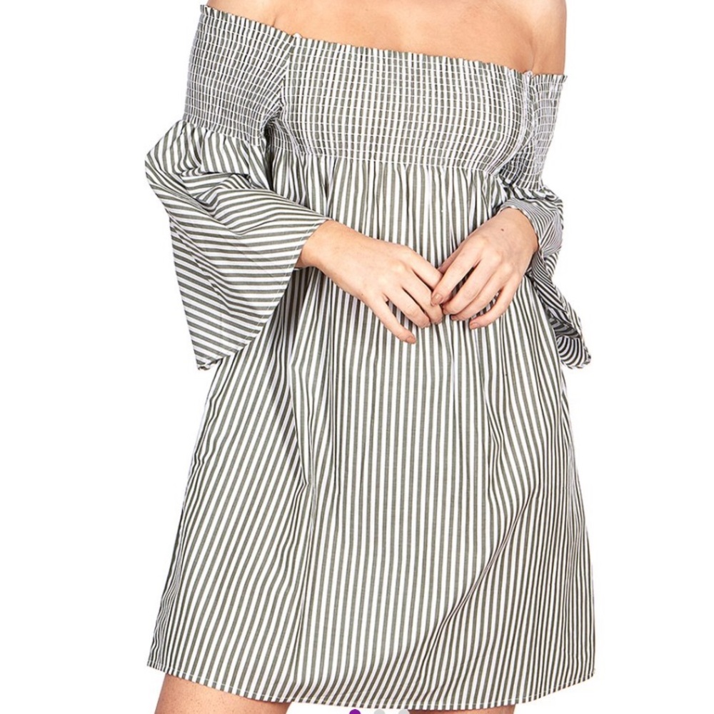 Smocked Off-Shoulder Dress